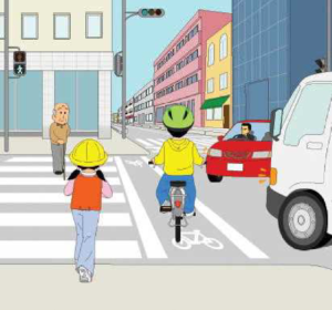 （４）自転車の横断の方法